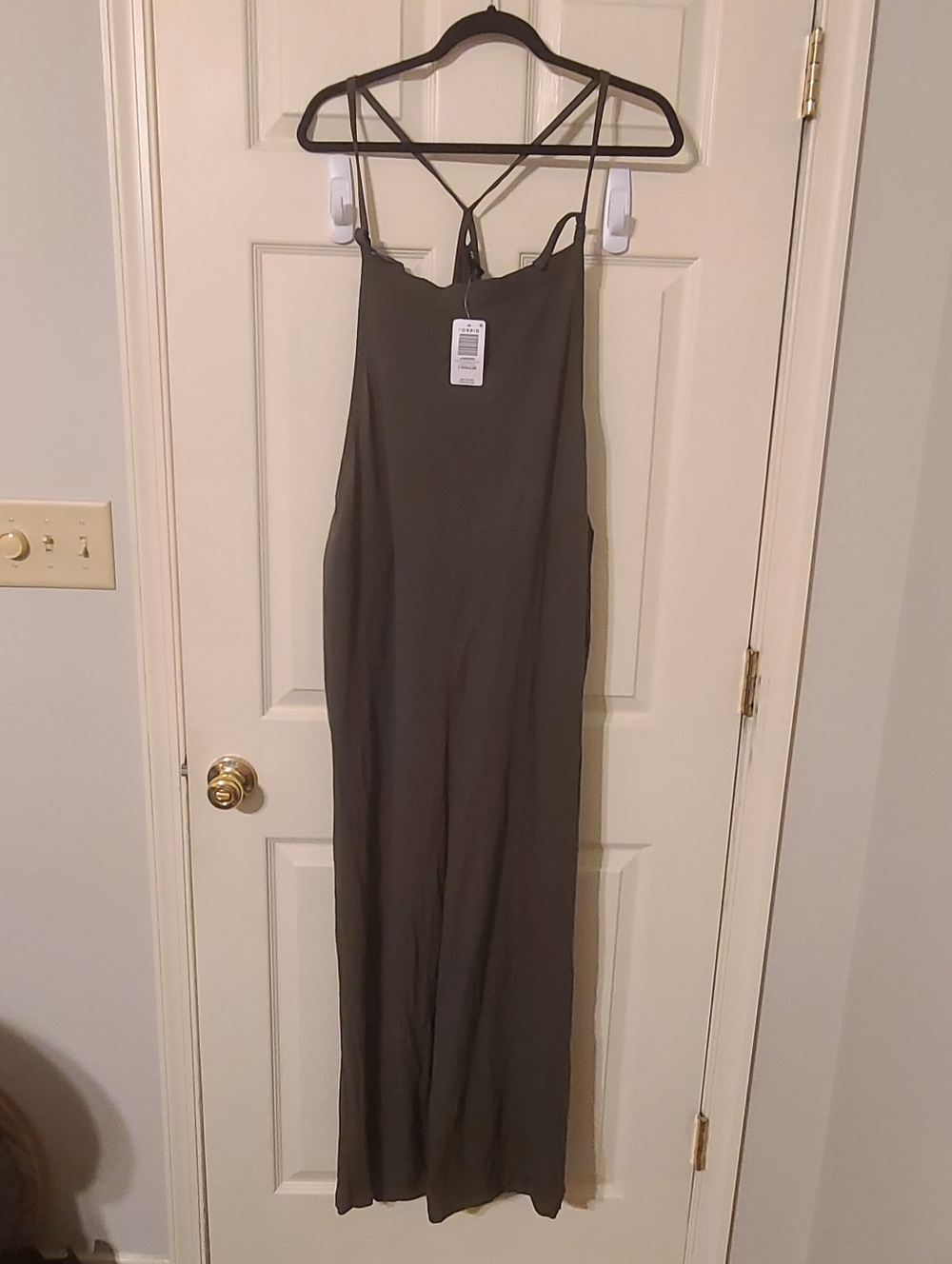 Torrid Women's Olive Green Jumpsuit with Strappy Back
